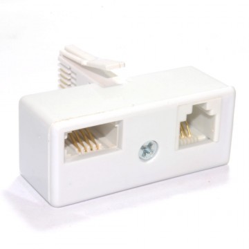 BT 431A Plug to BT Socket & RJ11 2 Wire Telephone Cable Adapter