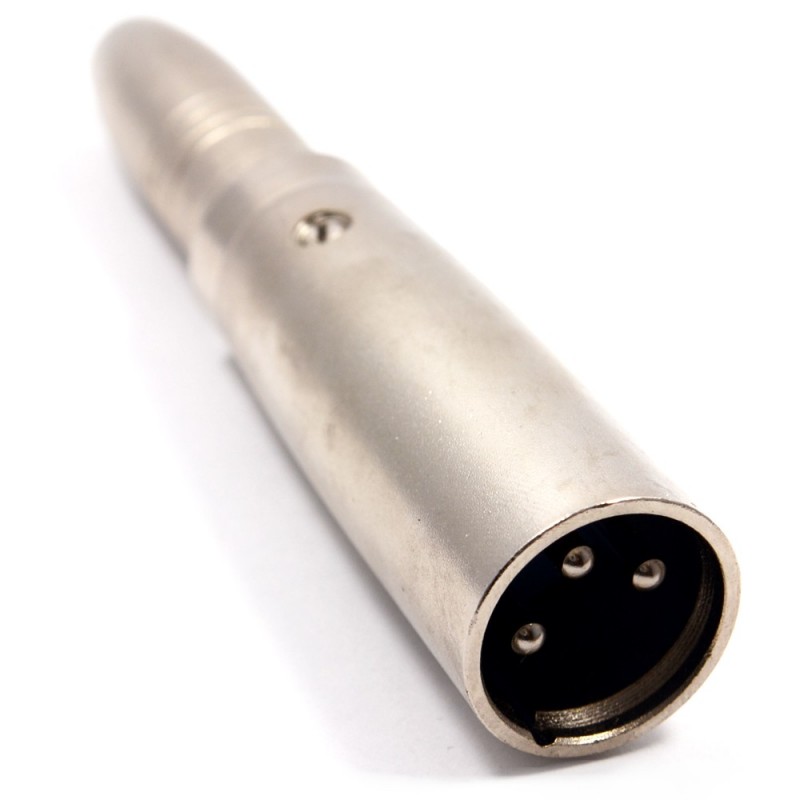 XLR Male Pins to 6.35mm Stereo Socket Adapter Converter XLR Male Pins to 6.35mm Stereo Socket Adapter Converter