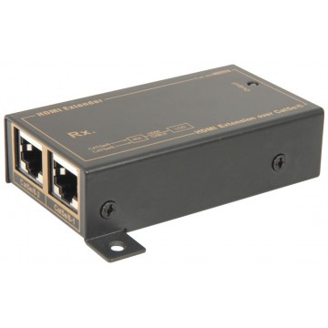 HDMI High Speed Distribution Over Ethernet RJ45 Receiver Unit with IR