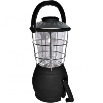 12 LED Lantern Wind Up Camping Light Battery Operated Lamp & Compass