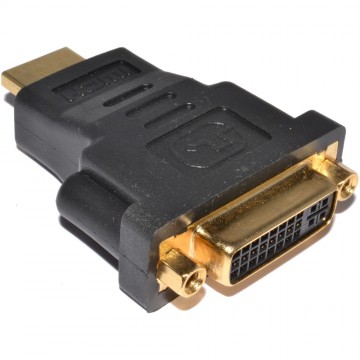 DVI-D 24+5 Socket to HDMI Plug Digital Adapter Converter Adapter GOLD