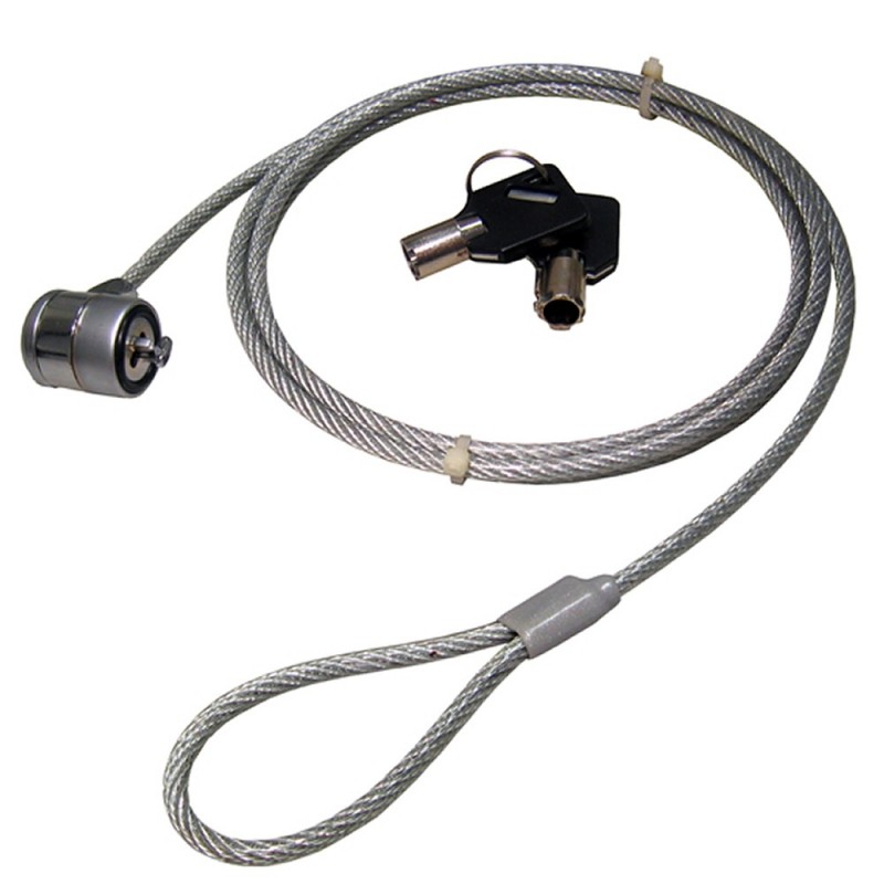 Laptop Security Cable with Barrel Lock & Key for Kensington Slot