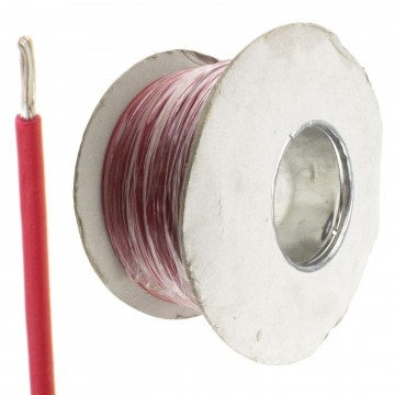 Single Core Equipment Wire 16 x 0.20mm 0.5mm2 Tinned Copper 20AWG 500m Reel RED