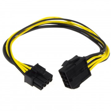 8 Pin PCI Express PCIe Power Extension Cable Male to Female  30cm