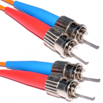 OM1 Orange Fibre Optic ST ST Duplex MM 62.5 125 Patch LSZH Cable 4m