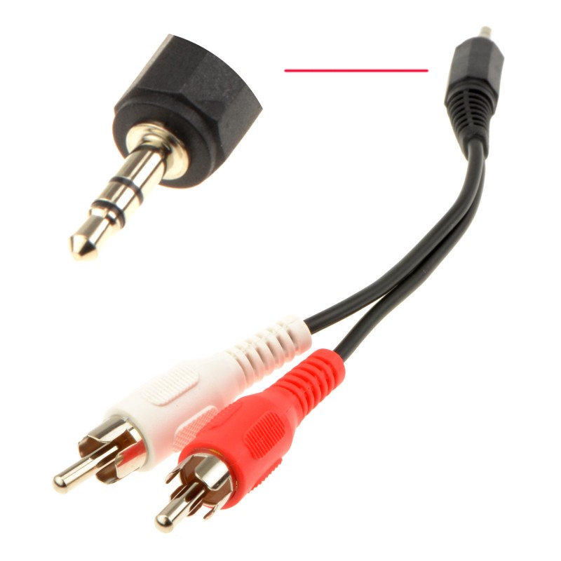 Pro Signal 3.5mm Stereo Jack to 2 x Phono Plugs Audio Cable 0.15m 15cm Pro Signal 3.5mm Stereo Jack to 2 x Phono Plugs Audio Cable 0.15m 15cm