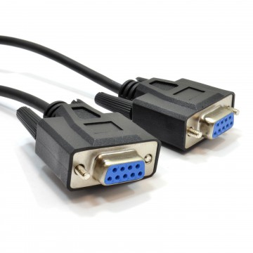 9 Pin DB9 Serial RS232 NULL Modem High Speed  Shielded Cable 2m