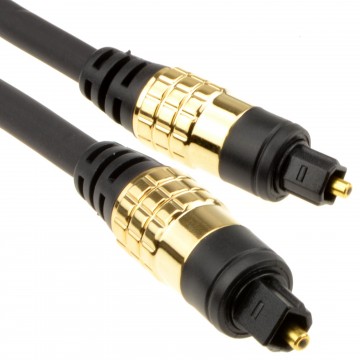 Black Gold TOS Link TOSLink Optical Digital Audio Cable 6mm Lead 5m