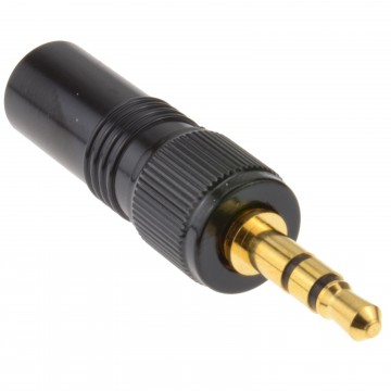 Locking 3.5mm Stereo Male Plug Audio Solder Terminal for Radio Belts