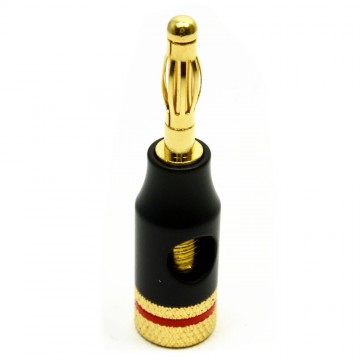 HQ 4mm Banana Plug for 6mm Speaker Cable Connections Black & Red