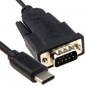 USB Type C to DB9 9 Pin Serial Connection for Com Port FT23R Chip 1m