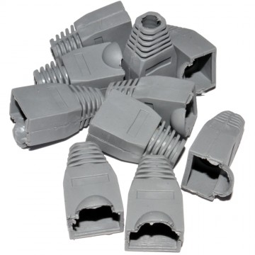 RJ45 Boots For Networking Cables with 6mm Entry - Grey [10 Pack]