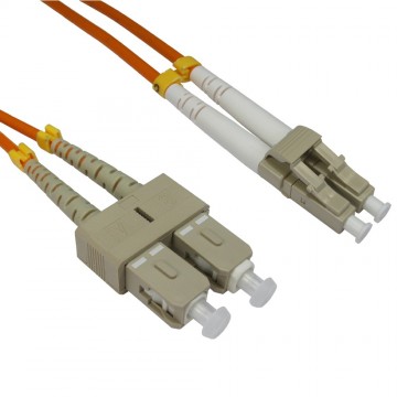 OM2 Orange Fibre Optic LC SC Duplex MM 50 125 Patch LSZH Cable 2m