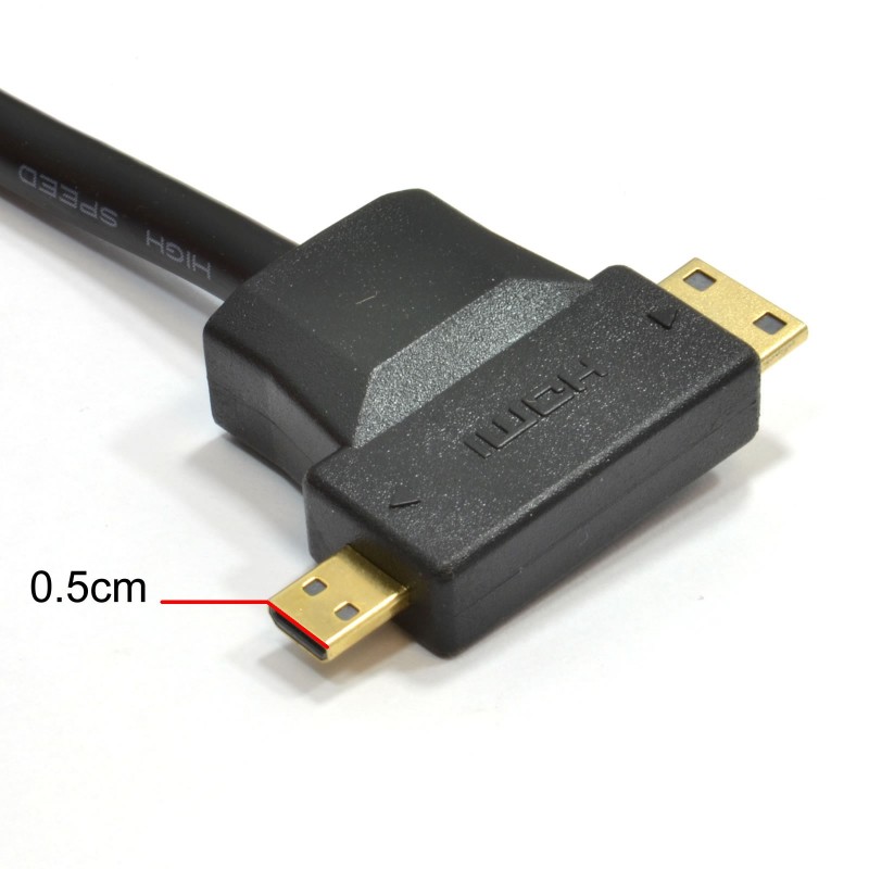 kenable HDMI A to Micro D MINI C HDMI Multi Use Androids Tablet