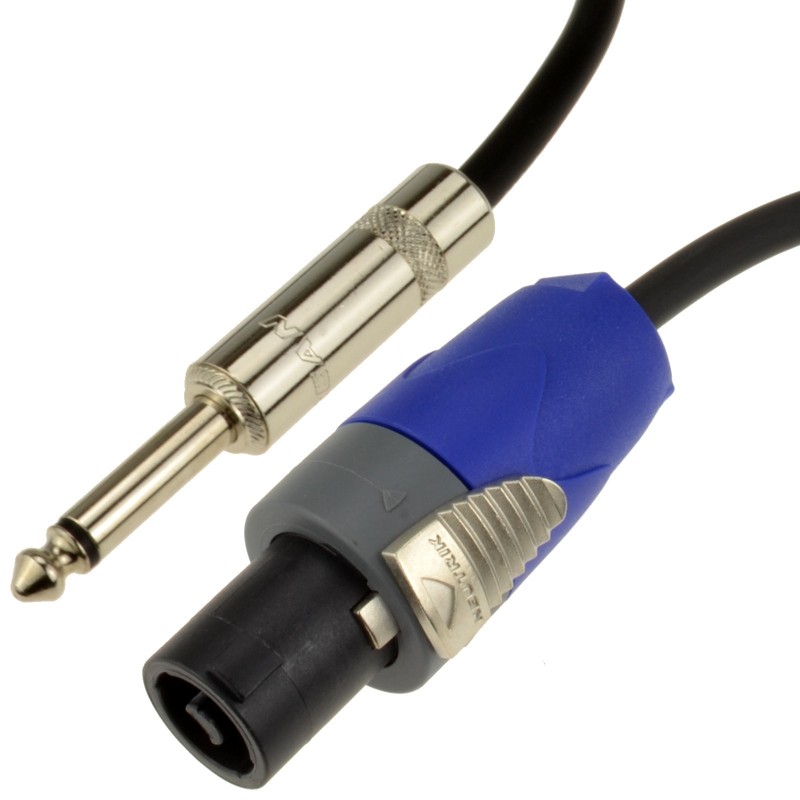 Neutrik Highflex 6.35mm Jack Plug To Keyed 2 Pole Speakon Plug Cable Lead 3m Neutrik Highflex 6.35mm Jack Plug To Keyed 2 Pole Speakon Plug Cable Lead 3m