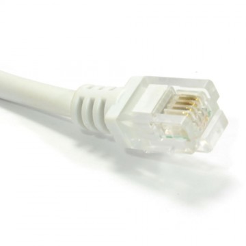 kenable ADSL 2+ High Speed Broadband Modem Cable RJ11 to RJ11 15m (~50  feet) White