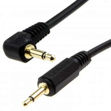 Right Angle MONO 3.5mm Jack Plug to 3.5mm Jack Plug Cable Lead GOLD 1m