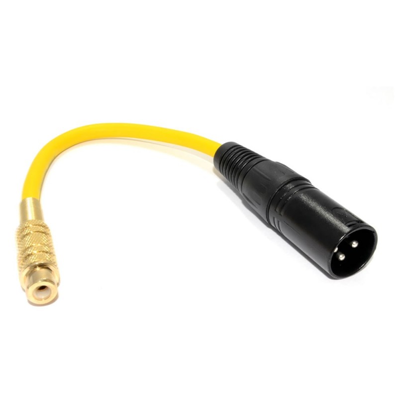 XLR Male Plug to Phono RCA Socket Cable Adapter Lead 23cm XLR Male Plug to Phono RCA Socket Cable Adapter Lead 23cm