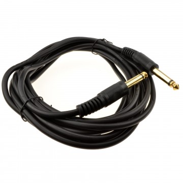 6.35mm 1/4inch Mono Jack Plug Guitar/Instrument/Patch Cable Gold  4m