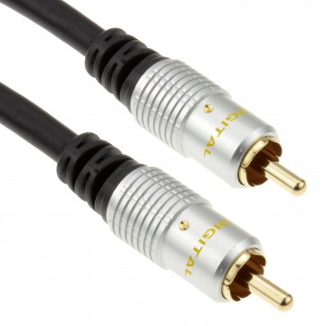 Pure OFC Digital Audio or Composite Cable Phono Plug to Plug Gold  1.5m