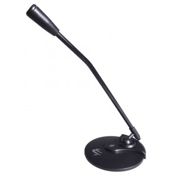 Computer Gear Lightweight Slim Desktop Swivel Microphone Black