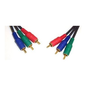 Component Video RGB 3 Phonos To Phono 3m Gold Plated