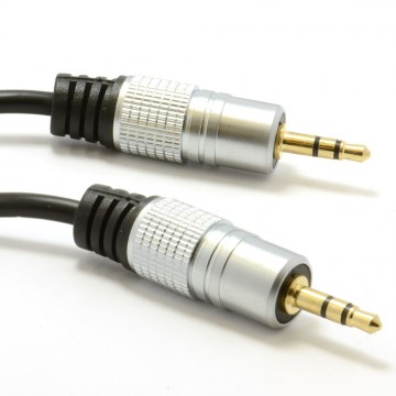 Pro Audio 3.5mm Stereo Jack to Jack Sound Cable Lead Gold 1m