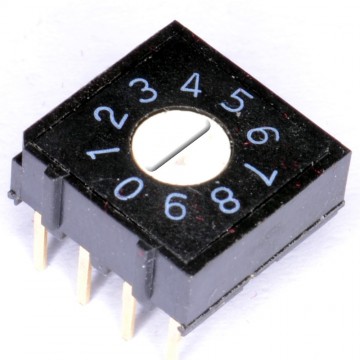 Rotary DIP Switch 10mm x 10mm Alloy Copper 25mA 50V
