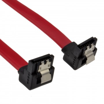 LOCKING Right Angle SATA Plug to Right Angle SATA Plug Cable Lead 45cm