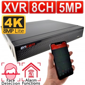 encam XVR/DVR 8 Channel H.265 5MP CCTV 5 in 1 Recorder AHD TVI CVI CVBS IP