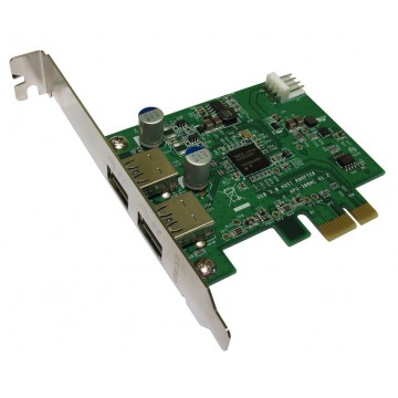 USB 3.0 Superspeed 2 Port External 5Gbps PCI Express Card