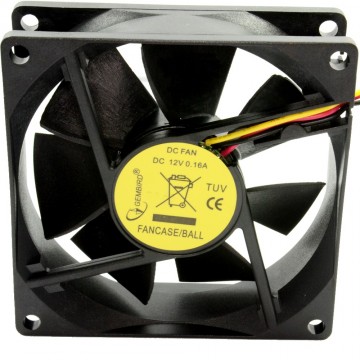 Case Fan for PC Tower 80mm x 80 x 25mm 12V 0.16A Ball Bearing 3 Pin