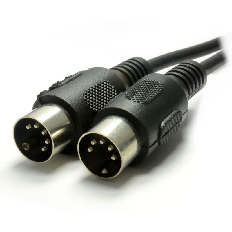 MIDI 5 Pin DIN Plug to 5 Pin DIN Plug Cable 0.5m Black MIDI 5 Pin DIN Plug to 5 Pin DIN Plug Cable 0.5m Black