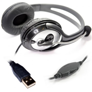 USB Dynamode DH-660-USB Stereo Headset with Microphone - PC