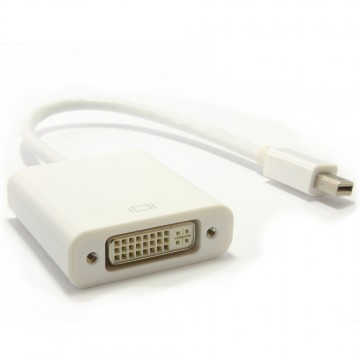 Mini-DisplayPort/Thunderbolt Plug to DVI-D 24+4 Socket Adapter