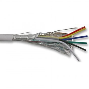 Alarm Security SCREENED CCA Cable 6 Core White 100m