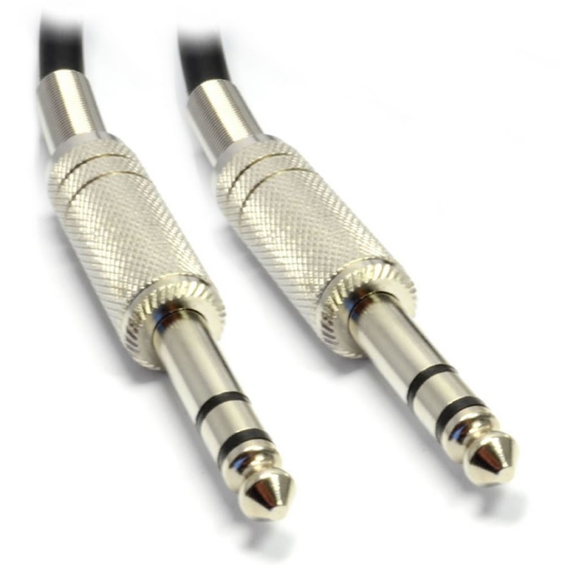 High Quality Stereo Jack 6.35mm METAL Plug to Plug Cable Lead Black 6m High Quality Stereo Jack 6.35mm METAL Plug to Plug Cable Lead Black 6m