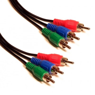 RGB Component Video Lead 3 Phonos To 3 RCA Phono Cable 6m