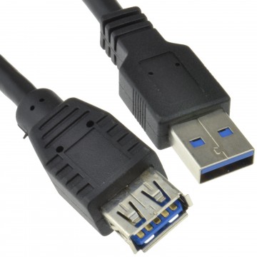 USB 3.0 SuperSpeed Extension Cable Type A Male to Female BLACK 2m