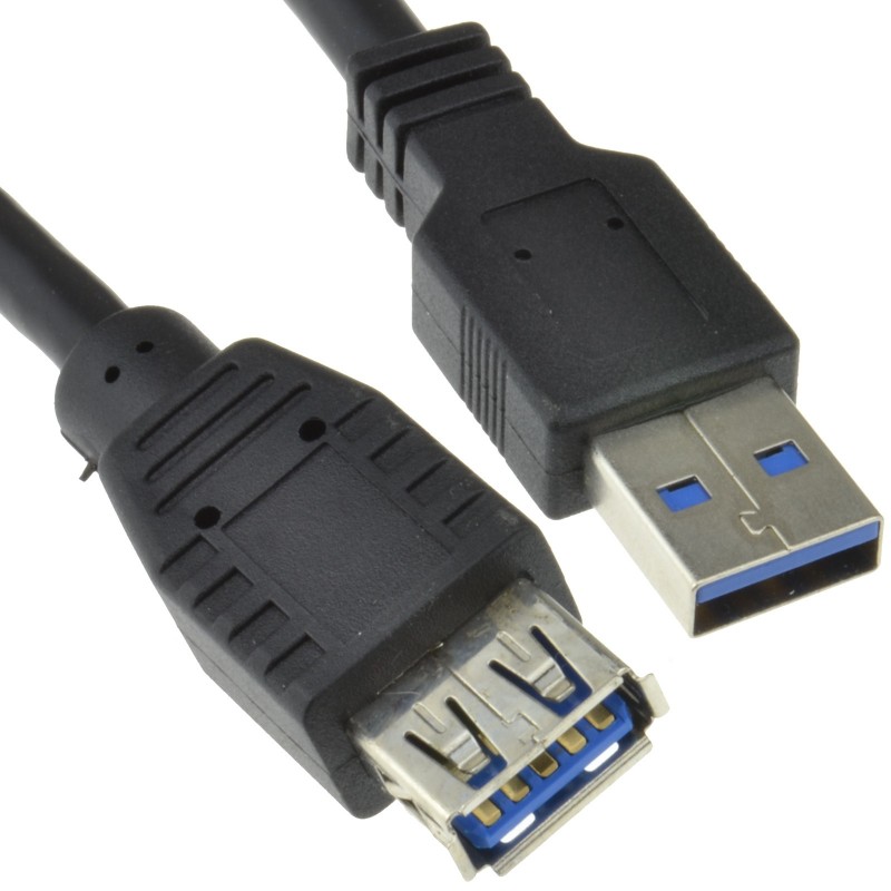 USB 3.0 SuperSpeed Extension Cable Type A Male to Female BLACK 2m USB 3.0 SuperSpeed Extension Cable Type A Male to Female BLACK 2m