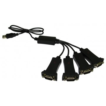 Newlink Quad USB 2.0 Serial RS232 Adapter 4 Port Cable