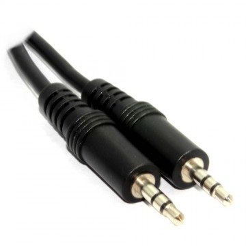 3.5mm Stereo Jack Plug to Plug Audio Lead SINGLE Screened Cable 1.2m