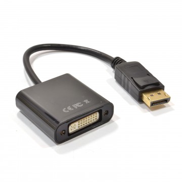 DisplayPort Male Plug to DVI-D Female Socket Video Adapter Cable Lead