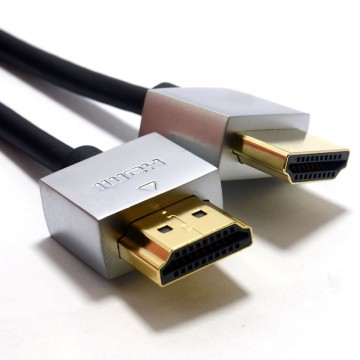 Ultra Slim Low Profile HDMI High Speed Cable Gold for HD TV Metal Ends 5m