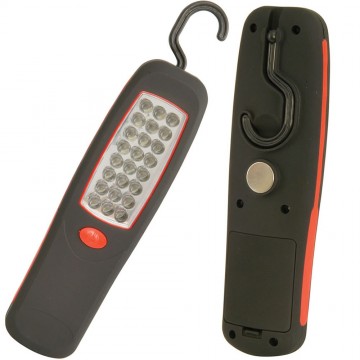 WL024 24 LED Bright Work Light Torch with Hook and Magnet UK