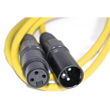 Balanced XLR Microphone Lead Male to Female Audio Cable YELLOW 1.5m