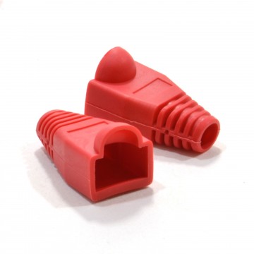 Boot RJ45 Cat 5e 5mm Ethernet Network Cables RED Boots [10 Pack]