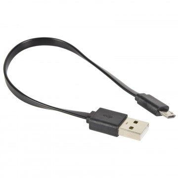 Short Flat Micro B USB Sync & Charge Cable for Smart Phone / Tablet 0.2m 20cm