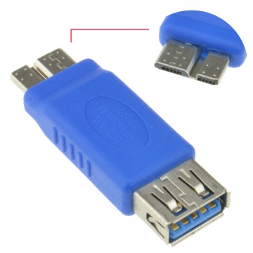 USB 3.0 SuperSpeed A Female to Micro B Male 10 pin Adapter