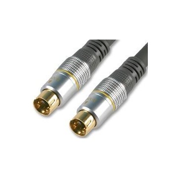 Ultra Pure OFC SVHS/S-Video 4 pin Mini Din Video Cable GOLD 2m